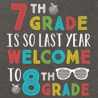 7th Grade Is So Last Year Welcome To 8th Grade Teachers Gift Cotton Canvas Backpack