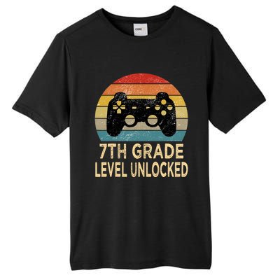 7th Grade Level Unlocked Video Gamer Back to School Vintage Tall Fusion ChromaSoft Performance T-Shirt