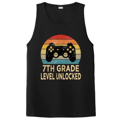 7th Grade Level Unlocked Video Gamer Back to School Vintage PosiCharge Competitor Tank