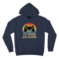 7th Grade Level Unlocked Video Gamer Back to School Vintage Hoodie