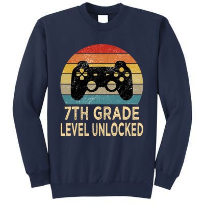 7th Grade Level Unlocked Video Gamer Back to School Vintage Sweatshirt