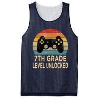 7th Grade Level Unlocked Video Gamer Back to School Vintage Mesh Reversible Basketball Jersey Tank