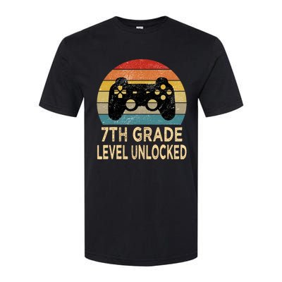 7th Grade Level Unlocked Video Gamer Back to School Vintage Softstyle CVC T-Shirt