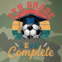 7th Grade Level Complete Soccer Girl Last Day Of School Legacy Tie Dye Trucker Hat