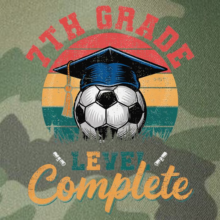 7th Grade Level Complete Soccer Girl Last Day Of School Legacy Tie Dye Trucker Hat