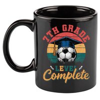 7th Grade Level Complete Soccer Girl Last Day Of School 11oz C Handle Ceramic Mug