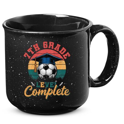 7th Grade Level Complete Soccer Girl Last Day Of School 15oz Campfire Ceramic Mug