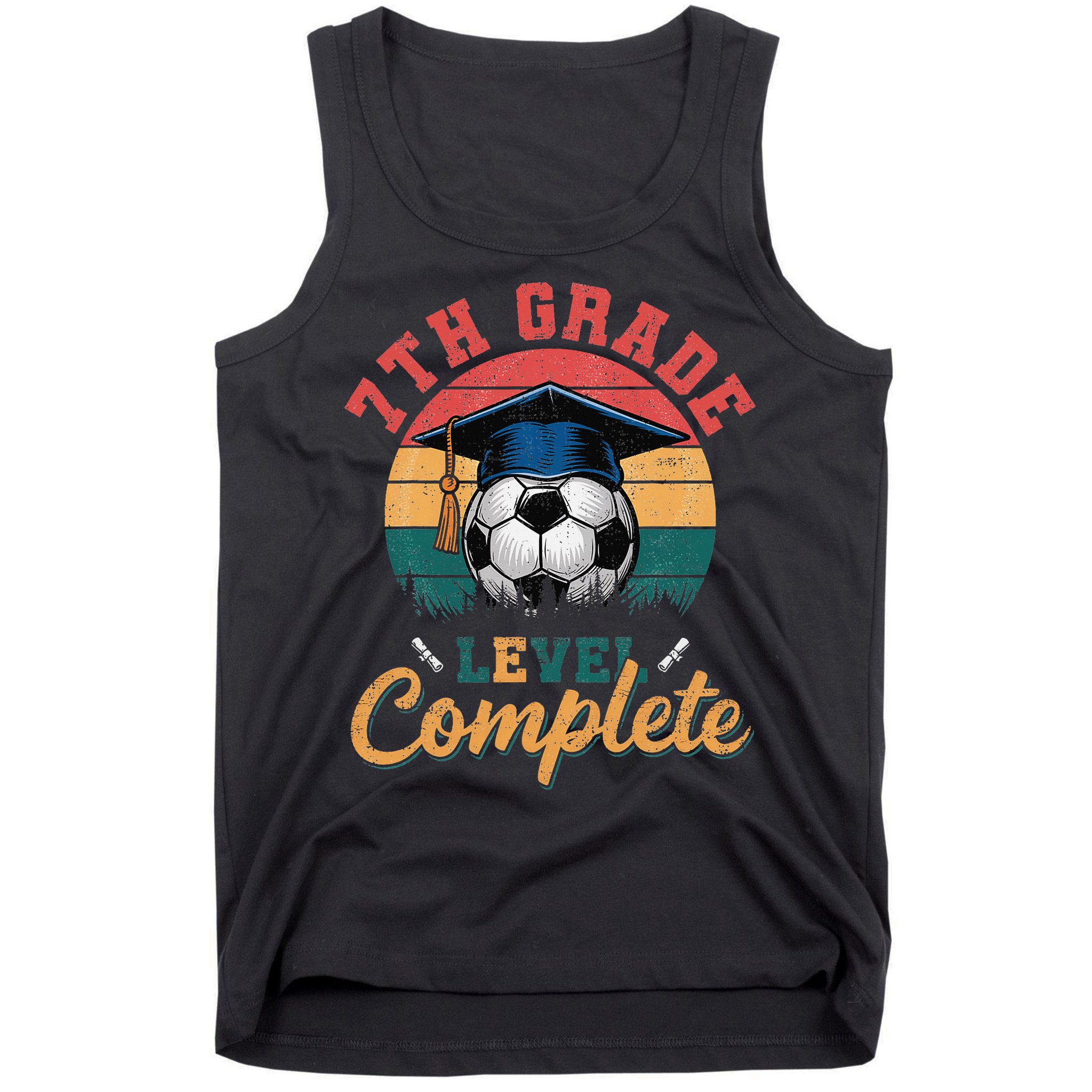 7th Grade Level Complete Soccer Girl Last Day Of School Tank Top