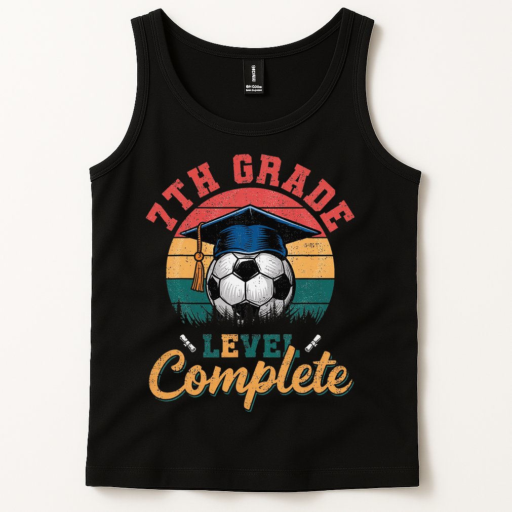 7th Grade Level Complete Soccer Girl Last Day Of School Tank Top