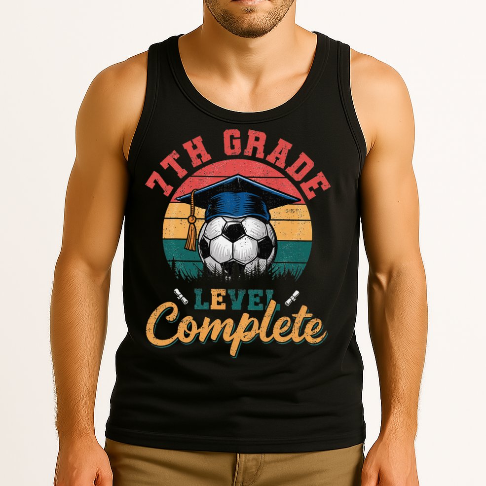 7th Grade Level Complete Soccer Girl Last Day Of School Tank Top