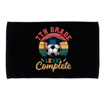 7th Grade Level Complete Soccer Girl Last Day Of School Microfiber Hand Towel