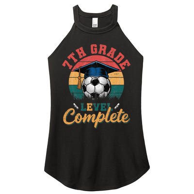 7th Grade Level Complete Soccer Girl Last Day Of School Women's Perfect Tri Rocker Tank