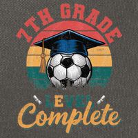 7th Grade Level Complete Soccer Girl Last Day Of School Cotton Canvas Backpack