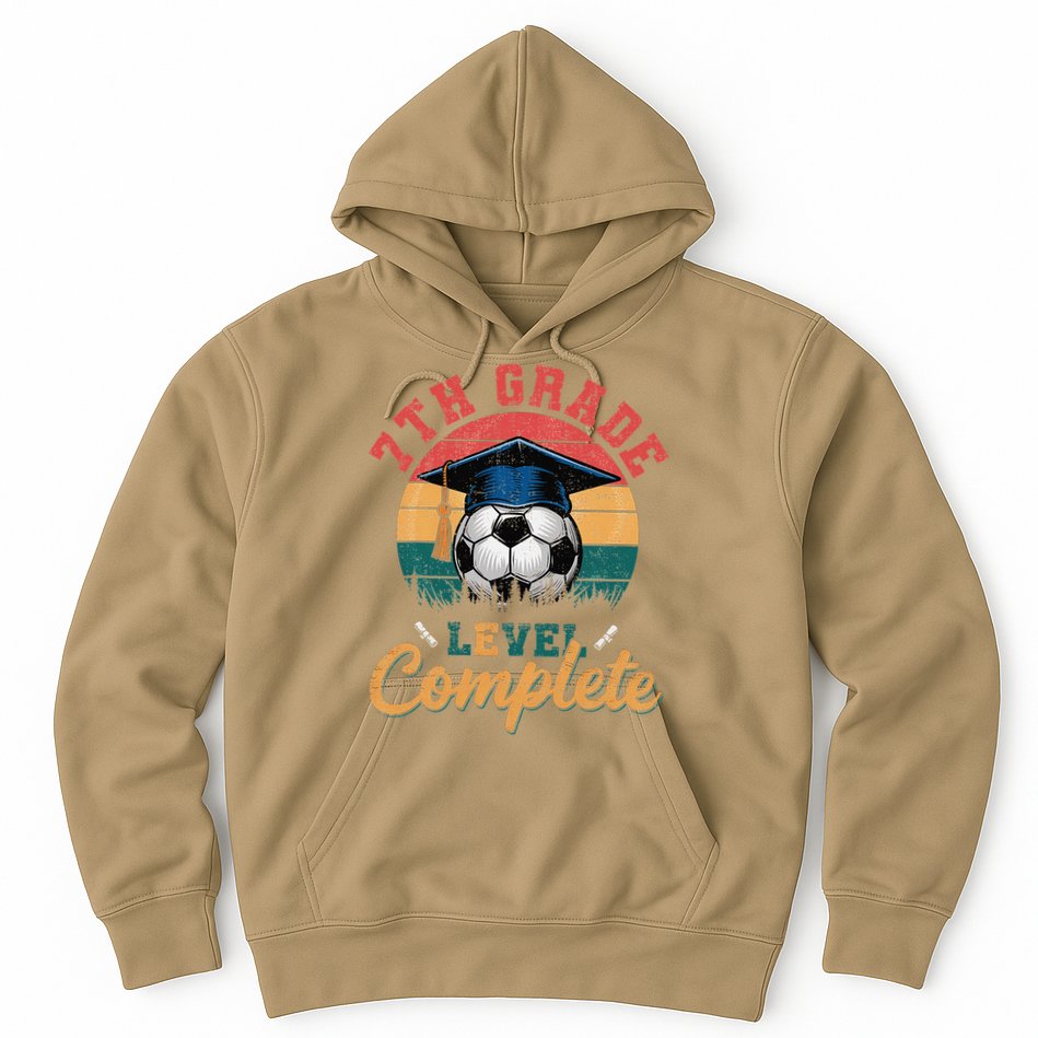 7th Grade Level Complete Soccer Girl Last Day Of School Hoodie