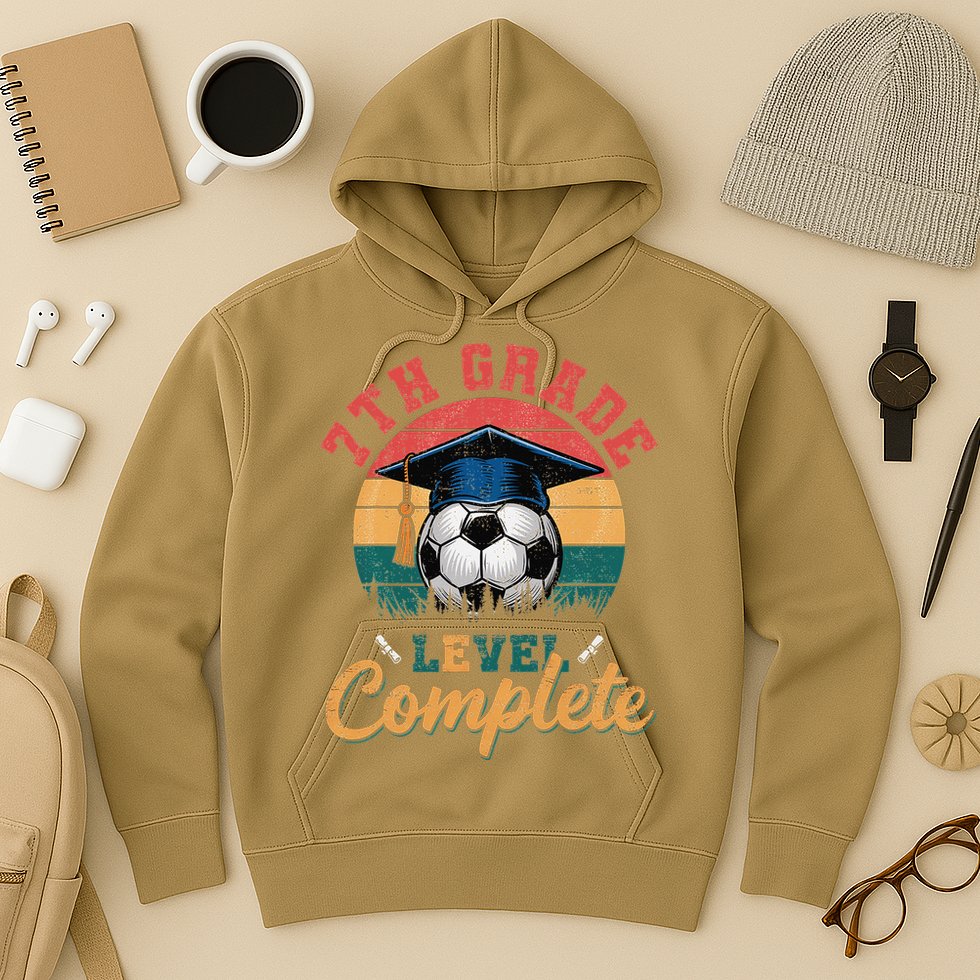 7th Grade Level Complete Soccer Girl Last Day Of School Hoodie