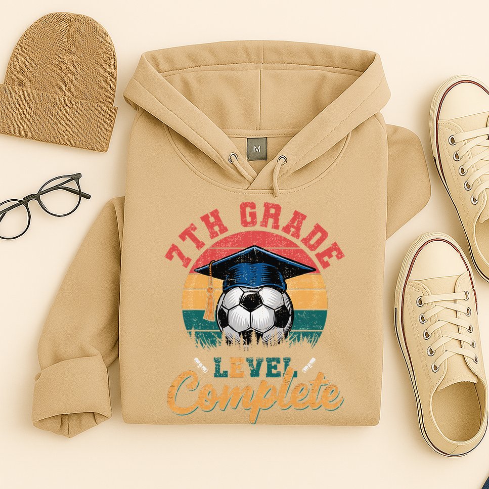 7th Grade Level Complete Soccer Girl Last Day Of School Hoodie