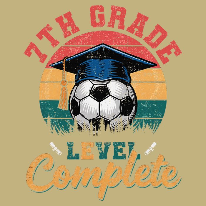 7th Grade Level Complete Soccer Girl Last Day Of School Long Sleeve Shirt