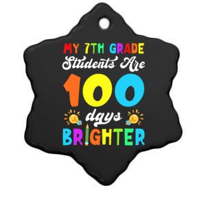 7th Grade Students Are 100 Days Brighter 100th Day Of School Gift Ceramic Star Ornament