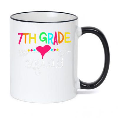 7th Grade Squad Seventh Teacher Student Team Back To School Gift 11oz Black Color Changing Mug