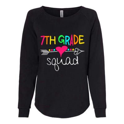 7th Grade Squad Seventh Teacher Student Team Back To School Gift Womens California Wash Sweatshirt