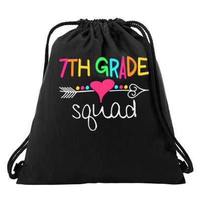 7th Grade Squad Seventh Teacher Student Team Back To School Drawstring Bag