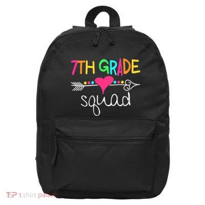 7th Grade Squad Seventh Teacher Student Team Back To School 16 in Basic Backpack