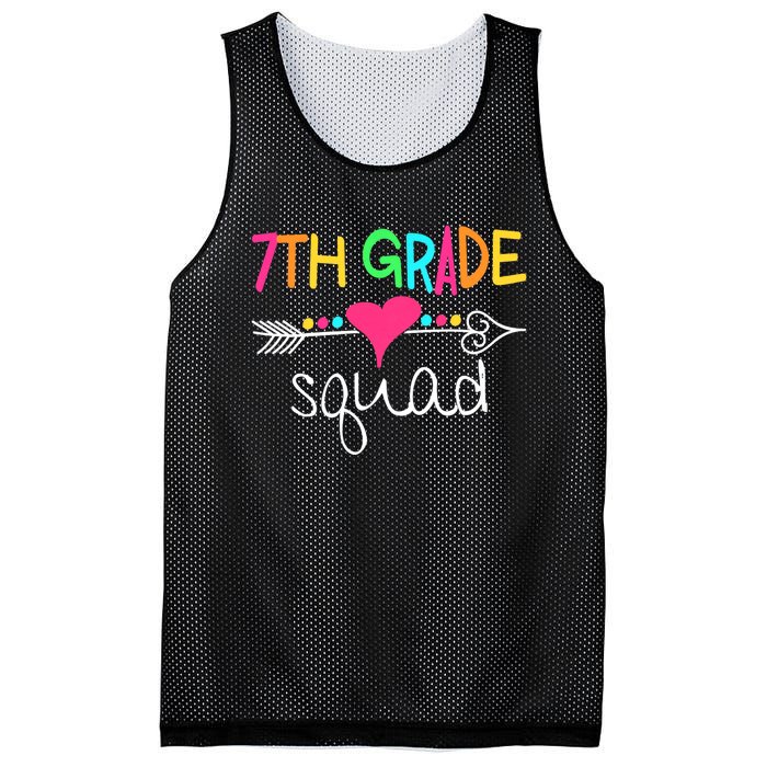 7th Grade Squad Seventh Teacher Student Team Back To School Mesh Reversible Basketball Jersey Tank