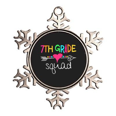 7th Grade Squad Seventh Teacher Student Team Back To School Metallic Star Ornament