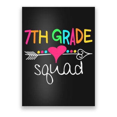 7th Grade Squad Seventh Teacher Student Team Back To School Poster