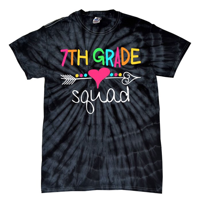 7th Grade Squad Seventh Teacher Student Team Back To School Tie-Dye T-Shirt