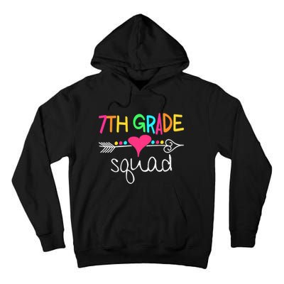 7th Grade Squad Seventh Teacher Student Team Back To School Tall Hoodie