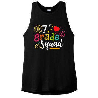 7th Grade Squad Student Teacher Gift Back To School Ladies PosiCharge Tri-Blend Wicking Tank