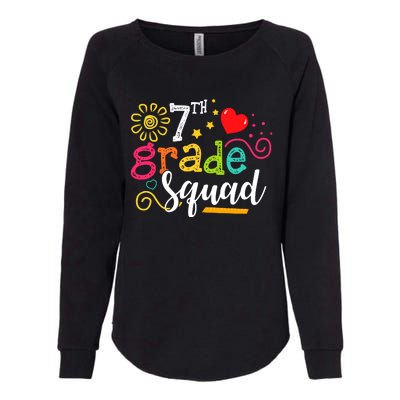 7th Grade Squad Student Teacher Gift Back To School Womens California Wash Sweatshirt