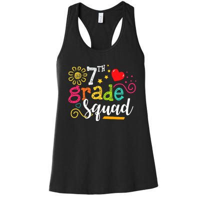 7th Grade Squad Student Teacher Gift Back To School Women's Racerback Tank