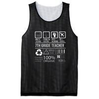 7th Grade Teacher MultiTasking Certified Job Gift Seventh Grade Mesh Reversible Basketball Jersey Tank