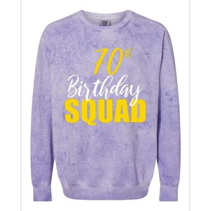 70th Happy Birthday Squad Party Bday Family Group Reunion Colorblast Crewneck Sweatshirt