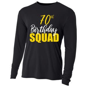 70th Happy Birthday Squad Party Bday Family Group Reunion Cooling Performance Long Sleeve Crew