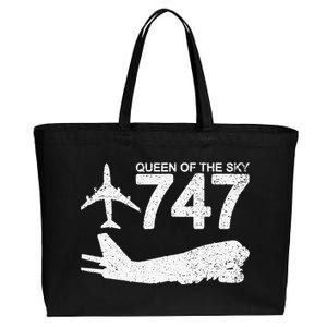 747 Jumbo Jet Aviation Plane Spotting Cotton Canvas Jumbo Tote