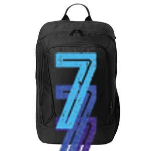 7 Lucky Number 7th Year Birthday Age Sports Team City Backpack