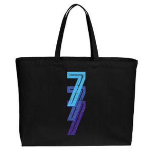 7 Lucky Number 7th Year Birthday Age Sports Team Cotton Canvas Jumbo Tote