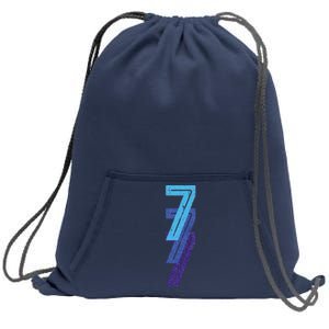 7 Lucky Number 7th Year Birthday Age Sports Team Sweatshirt Cinch Pack Bag