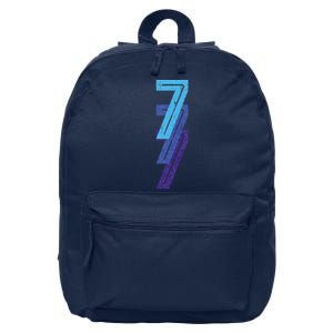 7 Lucky Number 7th Year Birthday Age Sports Team 16 in Basic Backpack