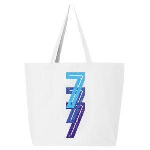 7 Lucky Number 7th Year Birthday Age Sports Team 25L Jumbo Tote