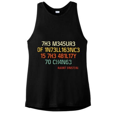 7H3 M345UR3 0F 1N73LL163NC3 15 7H3 481L17Y 70 CH4N63 Ladies PosiCharge Tri-Blend Wicking Tank