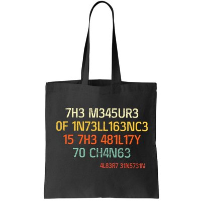 7H3 M345UR3 0F 1N73LL163NC3 15 7H3 481L17Y 70 CH4N63 Bag