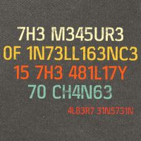 7H3 M345UR3 0F 1N73LL163NC3 15 7H3 481L17Y 70 CH4N63 Cotton Canvas Backpack