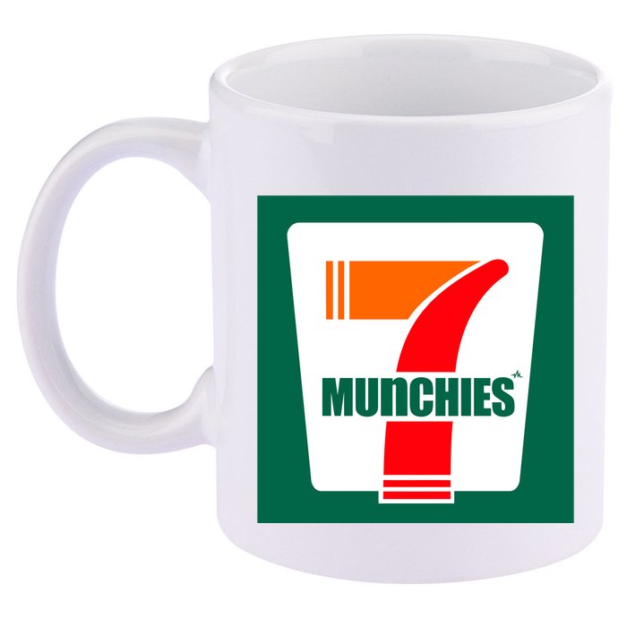 7 Munchies 11oz C Handle Ceramic Mug