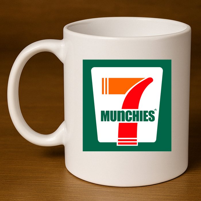 7 Munchies 11oz C Handle Ceramic Mug