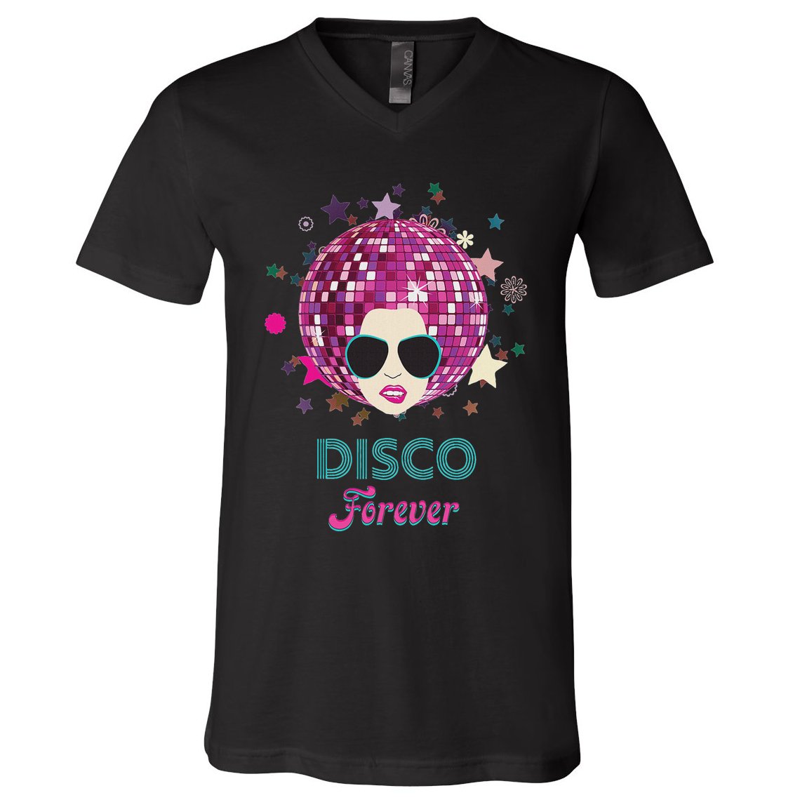 70s Music Disco Forever Costume V-Neck T-Shirt