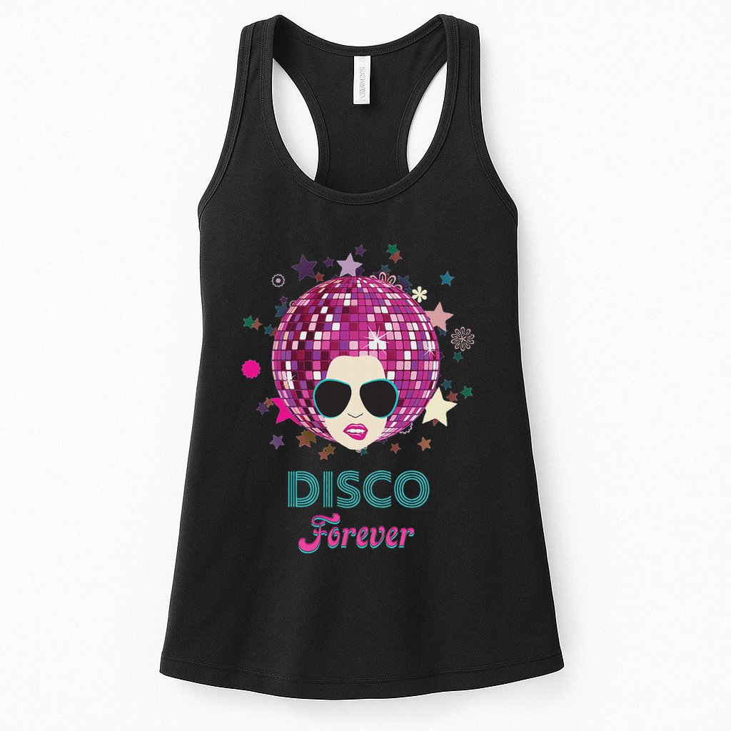 70s Music Disco Forever Costume Womens Tank Top